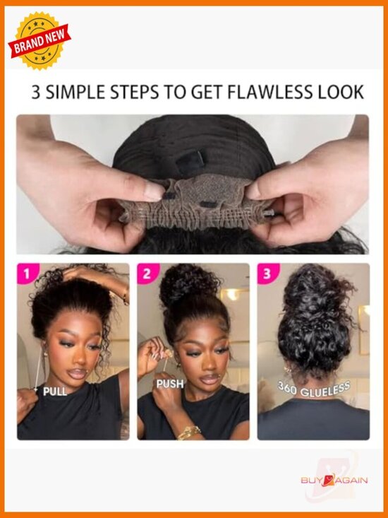 360 Lace Front Wig Human Hair Glueless Water Wave Pre Plucked Bleached Knots